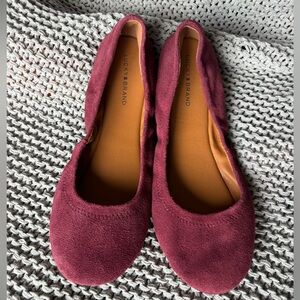 Lucky Brand maroon suede flats